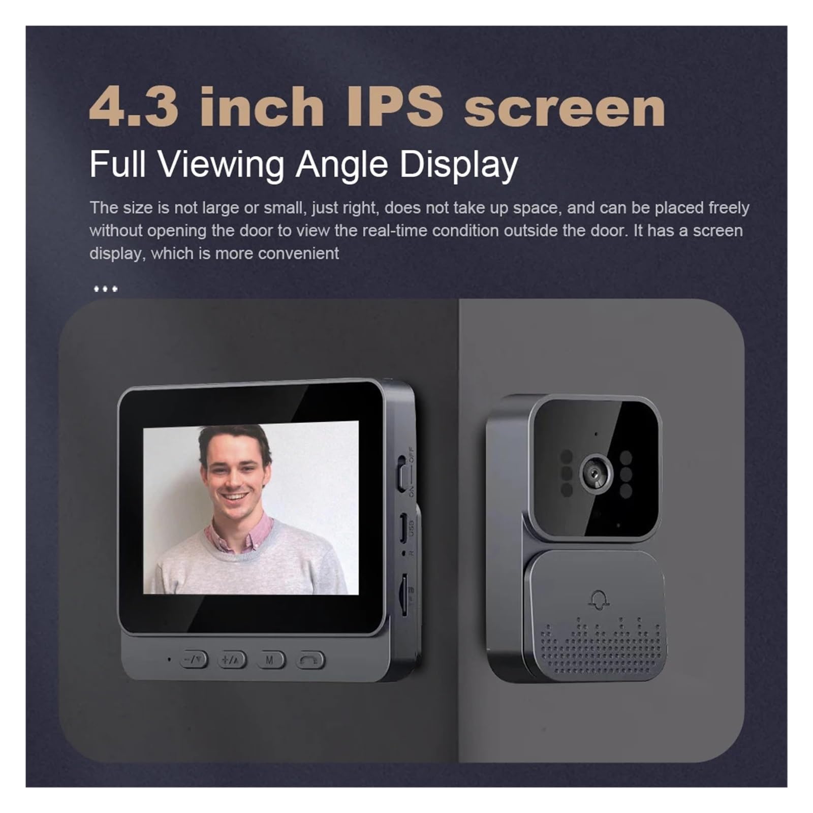 Sonnette vidéo interphone vidéo sans fil sonnette de porte 1080P IR