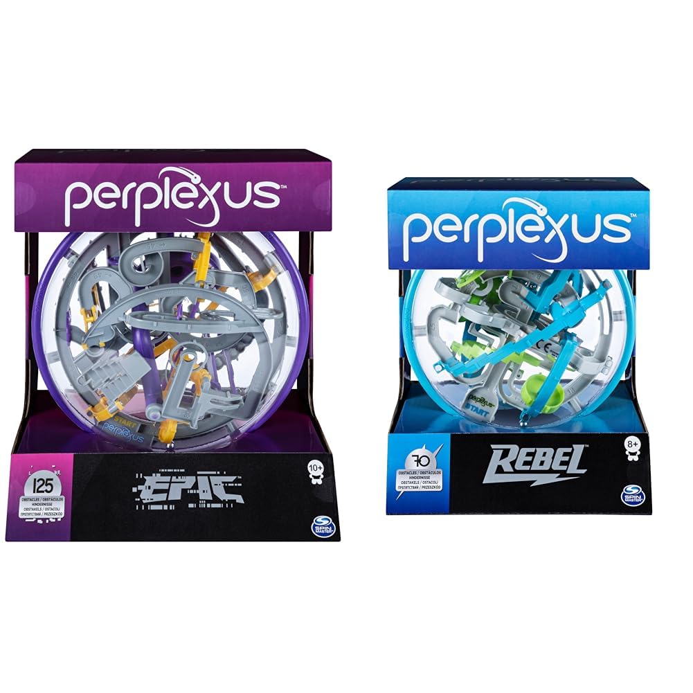 Perplexus Epic, 3D Maze Game with 125 Obstacles & Spin Master Games Perplexus Rebel, 3D Maze Game with 70 Obstacles