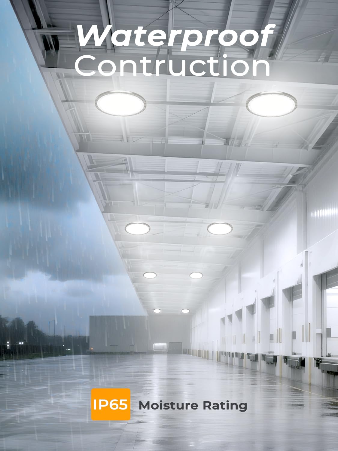 200W UFO LED High Bay Lights 30000LM LED Shop Lights Garage Lights IP65 Waterproof 5000K Daylight Industrial for — view 4