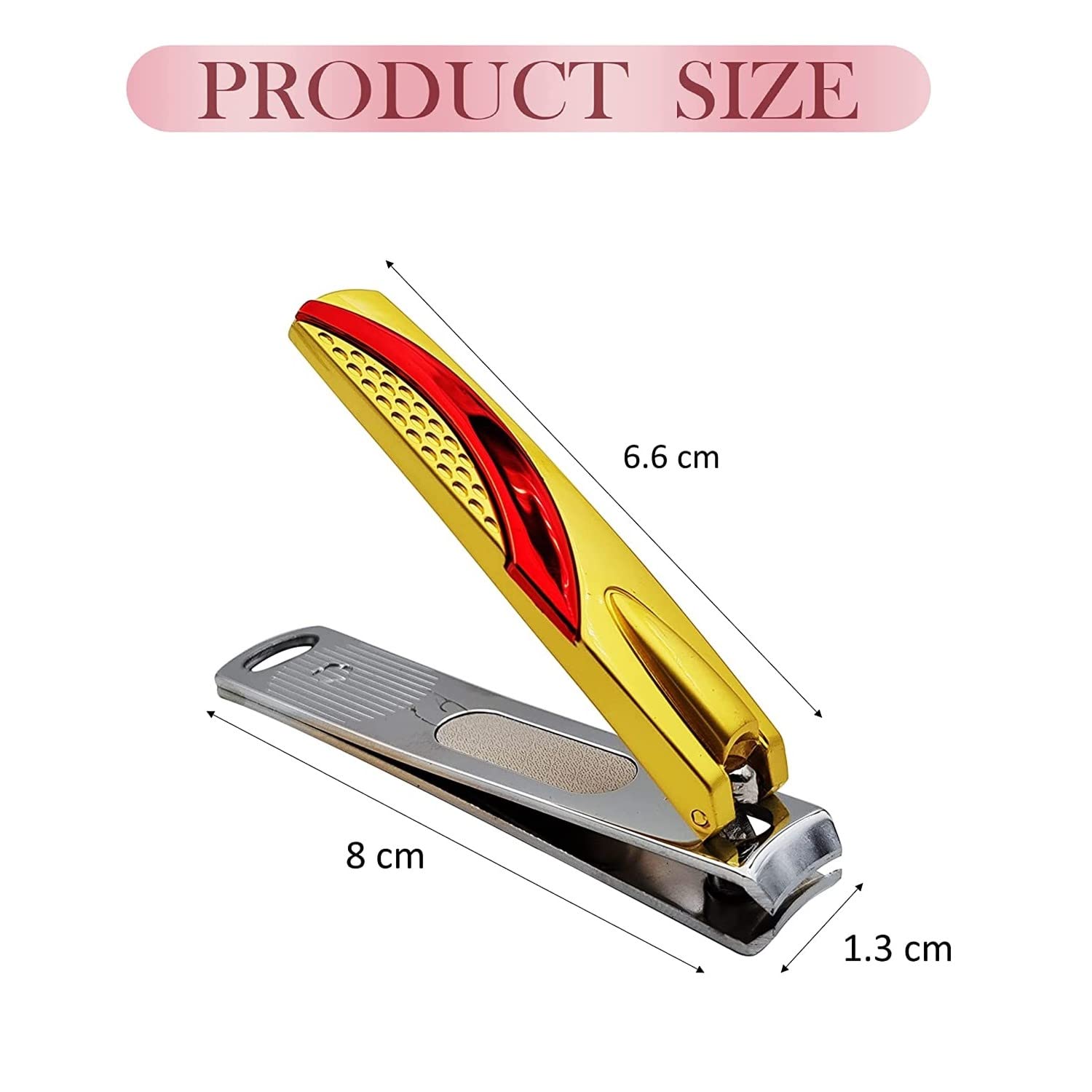 Majestique 5Pcs Nail Clippers Set Pedicure Kit Stainless Steel Nail Clipper, Professional Nail Filer Grooming Set Manicure Includes Nail File, Nail Brush Professional Reusable Tools Nail Care kit 4
