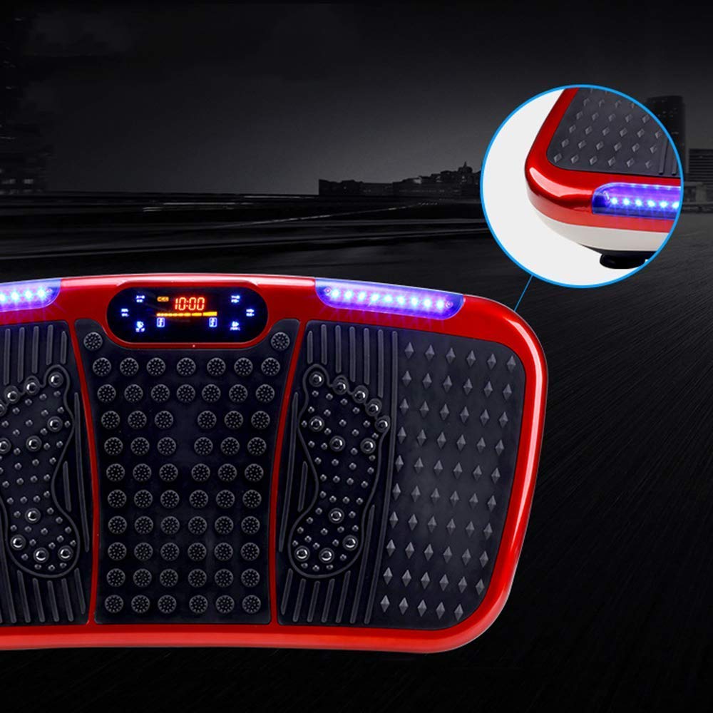 Macchina per Esercizi a Vibrazione Pedana Vibrante per Istruttore di Fitness con Pannello tattile Musicale Bluetooth Funzionamento a Distanza Massaggio del Corpo Facile da riporre Allenamento Attrez