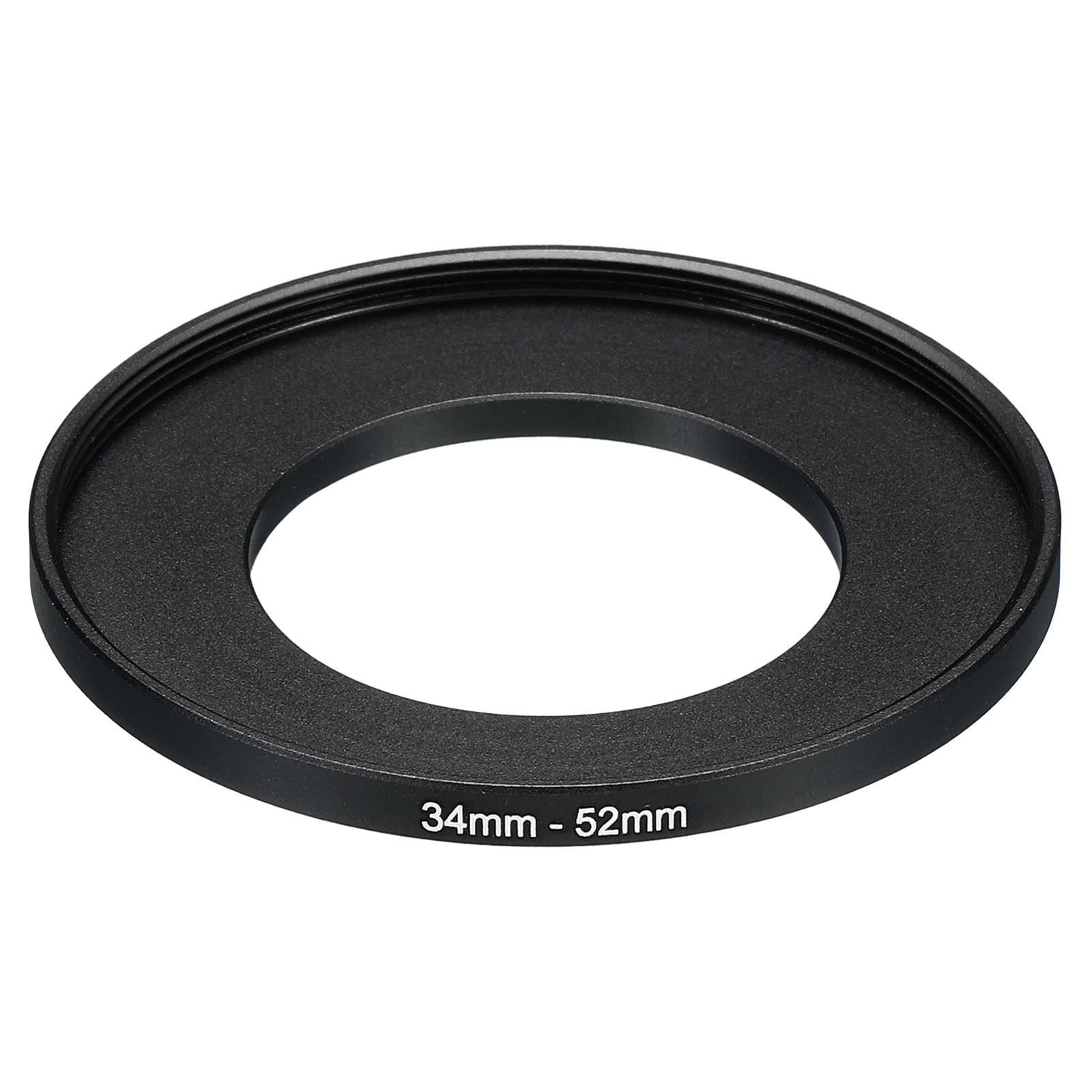 PATIKIL 34mm-52mm Metal Step Up Ring, Camera Lens Filter Adapter Ring Aluminum Filter Adapter Ring for Camera Lenses Hood, Black