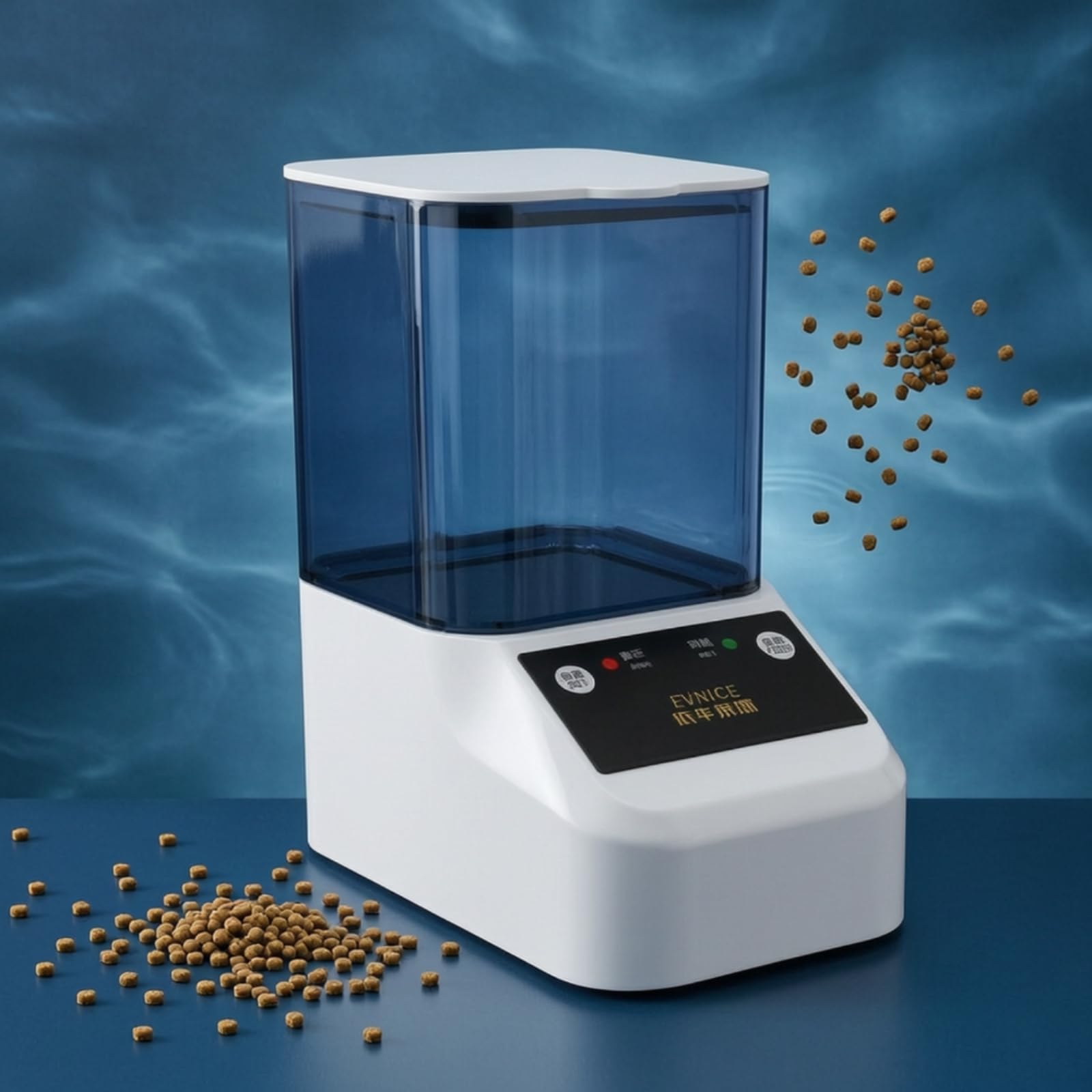 Gralara Distributeur Nourriture avec Gran Capacité Mangeoire d’Aquarium Double Alimentation pour Vacances, Noir