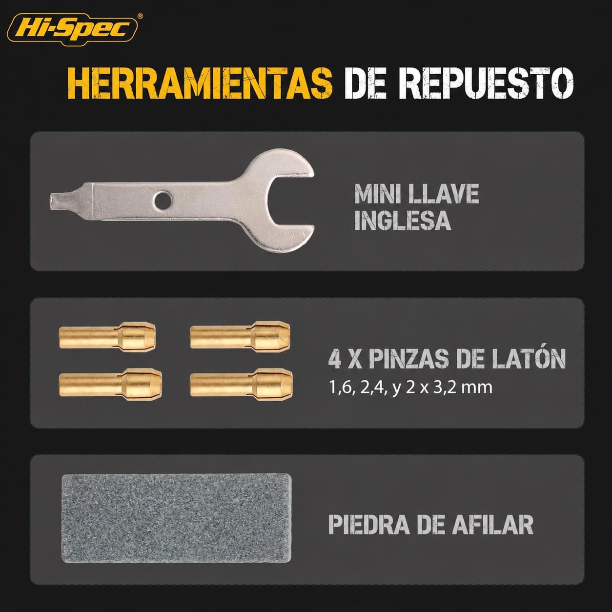 Hi-Spec Set de 305 Accesorios para Herramienta Rotativa. Compatible con portabrocas de 3.2mm. Lija, corta, pule, perfora y más. En un práctico estuche portátil
