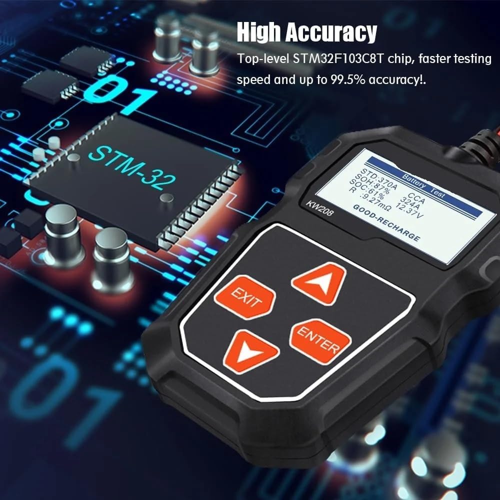 Probador de batería de Coche de 12 V, 100 a 2000 CCA, comprobador de Circuito de Carga y Arranque, analizador de batería de 12 Volt, herienta BM550