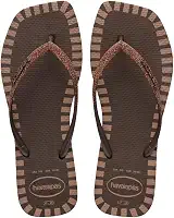 Chinelo Havaianas Slim Square Glitter Contour