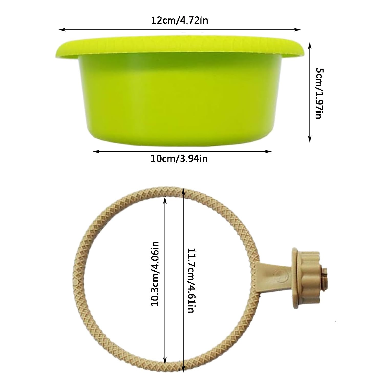 MEISO Baignoire Pour Oiseaux Suspendus, Baignoire Douche Pour Perroquets Canaris, Accessoires De Cage D'Oiseaux En Plastique (A)