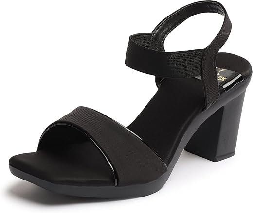 XE Looks Fancy & Comfortable Block Heel Sandal with Ankle Strap for women & Girls
