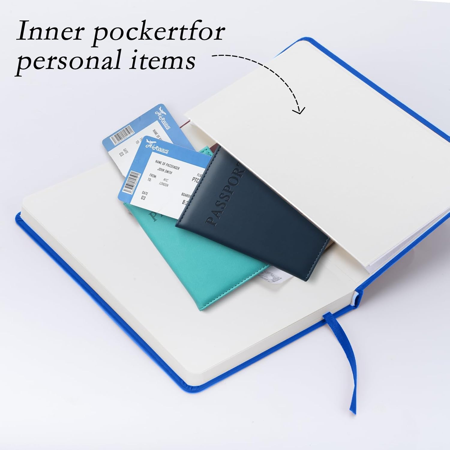 deli 6 Pack Blue Lined Journal Notebook for Work, Moleskine Notebooks, A5 (5.5"x8.3"), 160 Pages Hardcover Journaling Notebooks, Blue College Ruled Notebooks for Notes-taking/Work/Travel