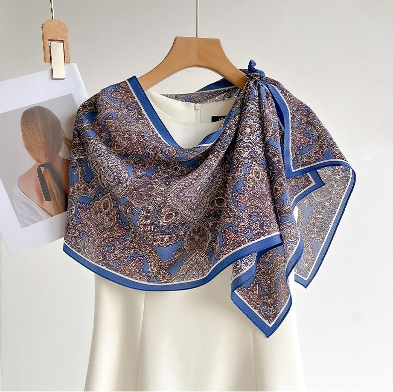 100% Mulberry Silk Women's 55”*14” Long Scarf Headscarf and Neck Scarf - Rectangular Hair Towel with Gift Packed - Image 7