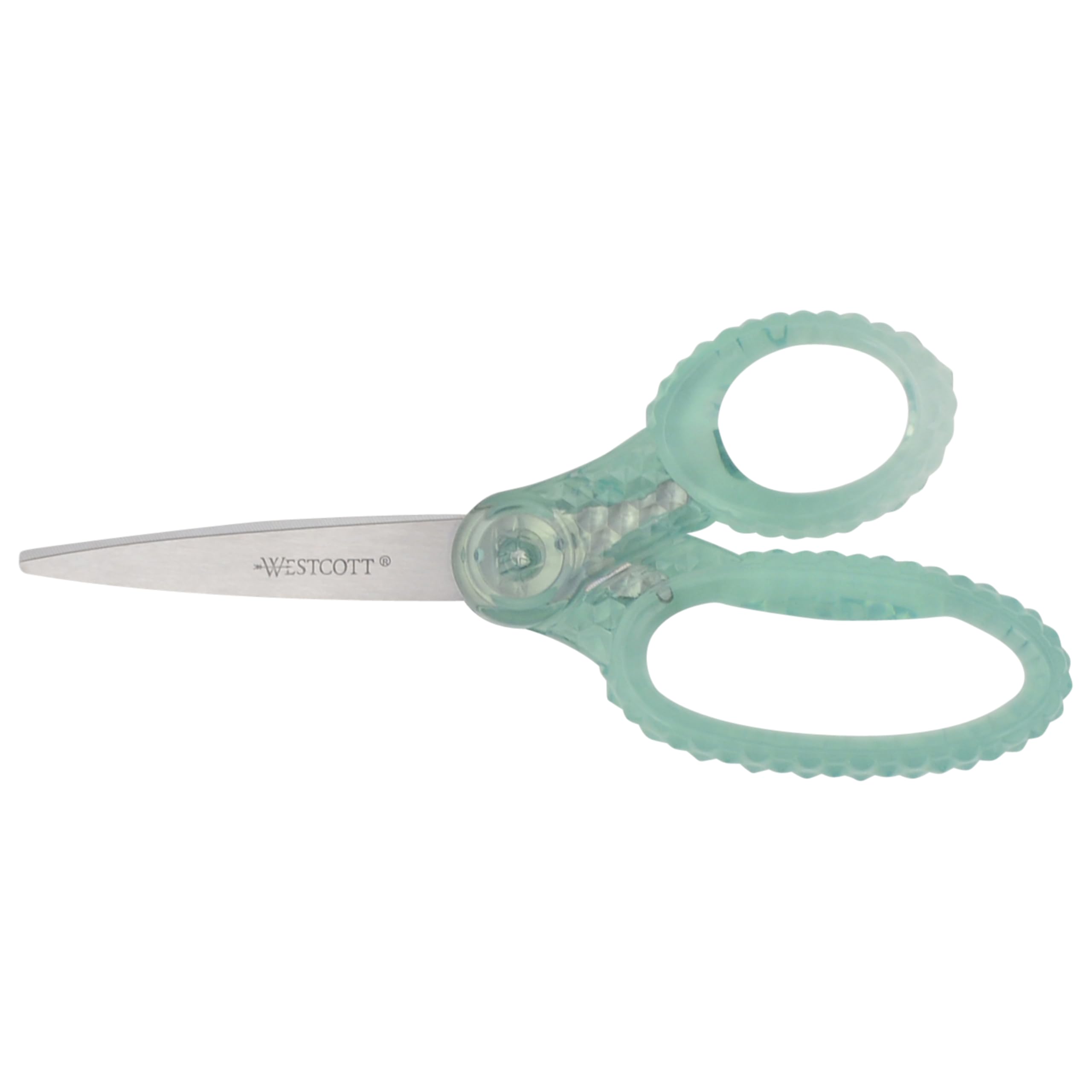 Westcott 17,8 cm große Gem Kristalldesign Schülerschere, für Kinder ab 12 Jahren, Schere für Schule, Handwerk, Zuhause, Heimwerker, Klassenzimmer, Grün