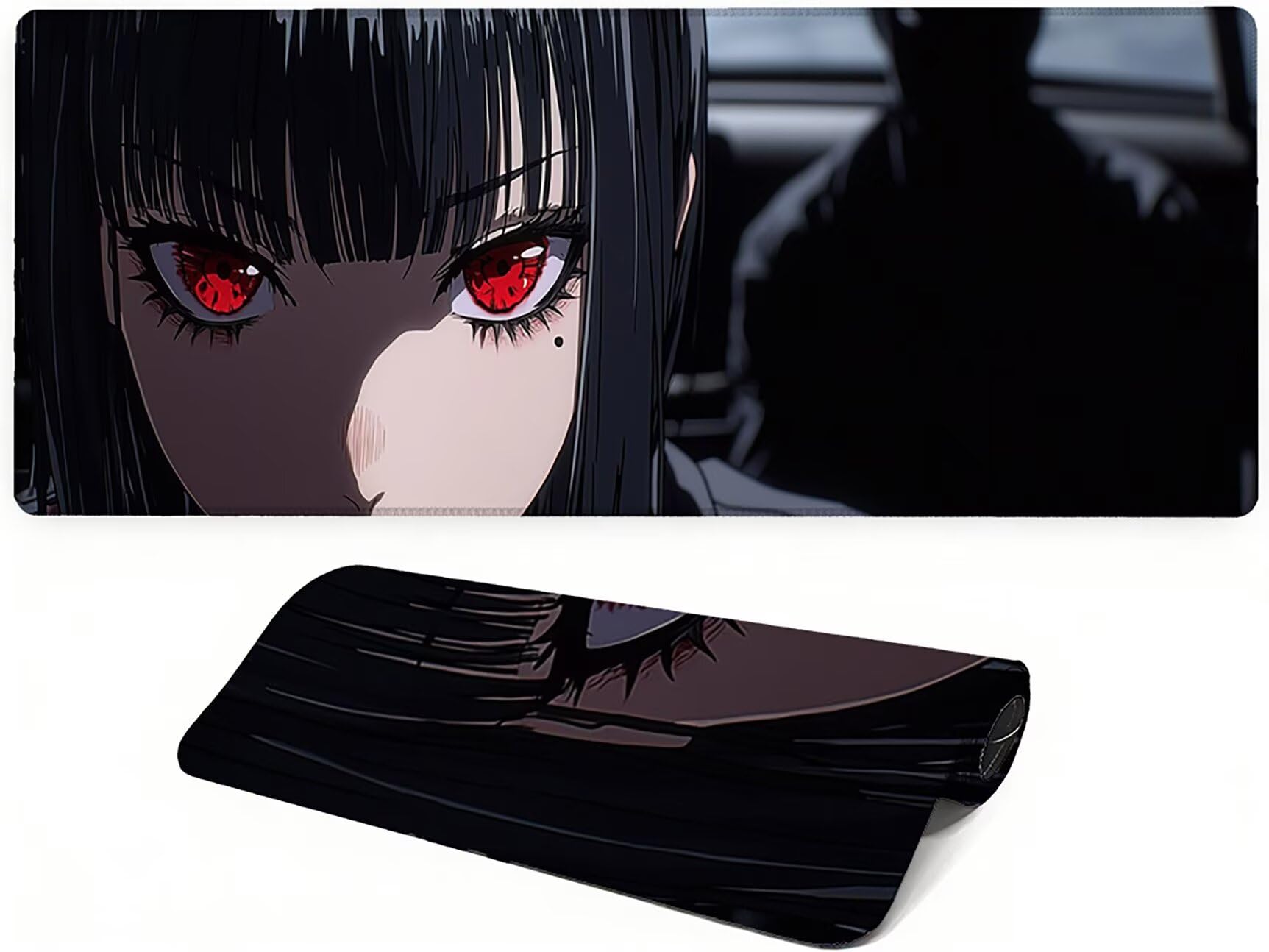 Podkładka pod mysz Lejnlnng XXL - 120 x 60 cm - Cartoon Big Gamer Mouse Pad, ciemna XL antypoślizgowa gumowa mata na biurko, wodoodporna podkładka pod mysz o wysokiej precyzji i szybkości JL-7164