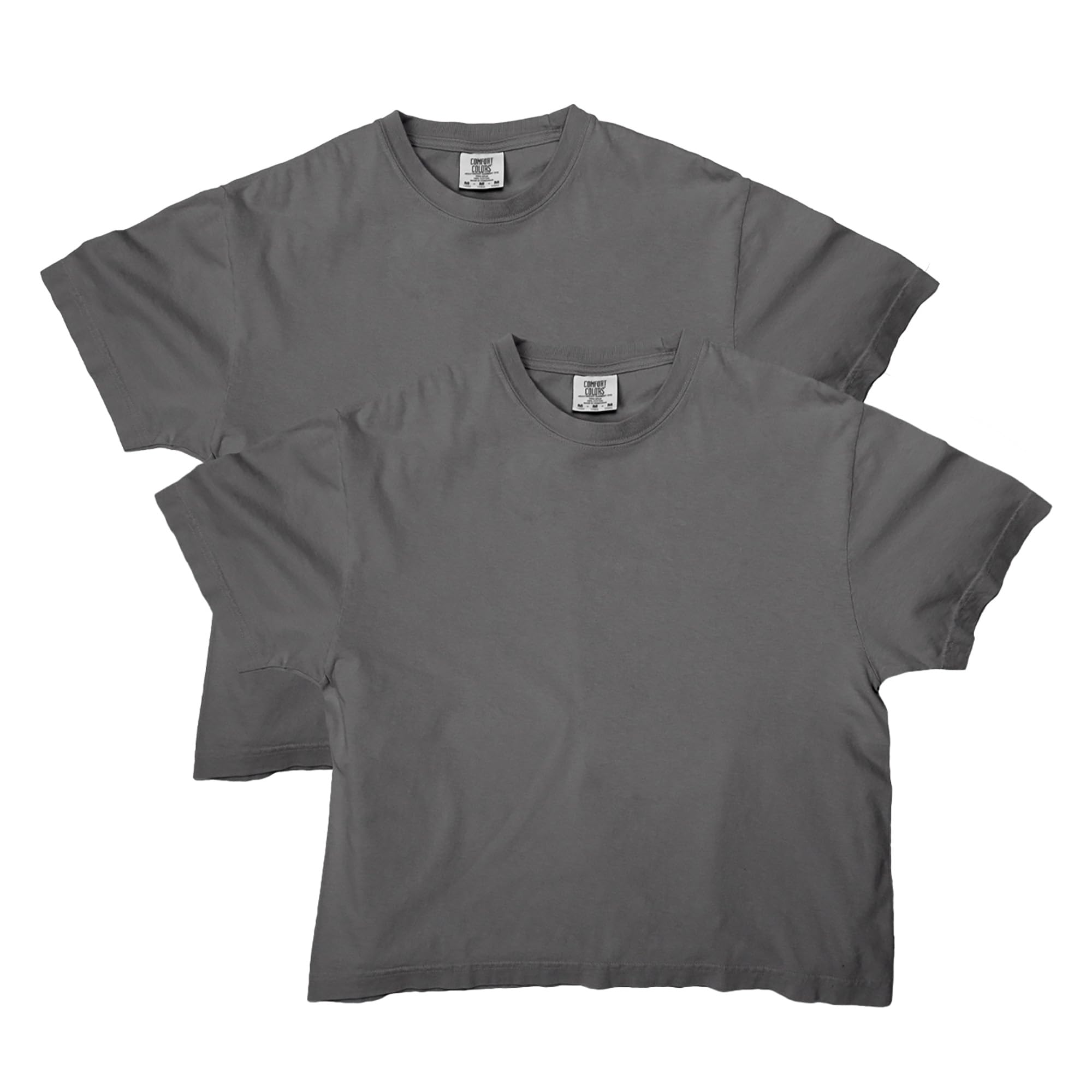 Comfort Colors Womens Heavyweight Boxy T-Shirt, Style G3023cl, 2-Pack, Pepper, L