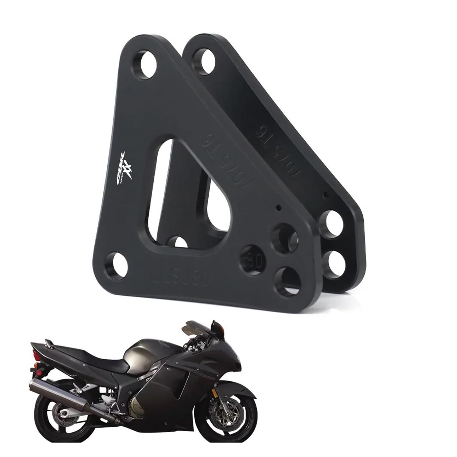 Tieferlegungssatz for CBR1100XX 1999 2000 2001 2002 2003 CBR 1100XX Black Motorcycle Lowering Links Rear Suspension Drop Link Kit