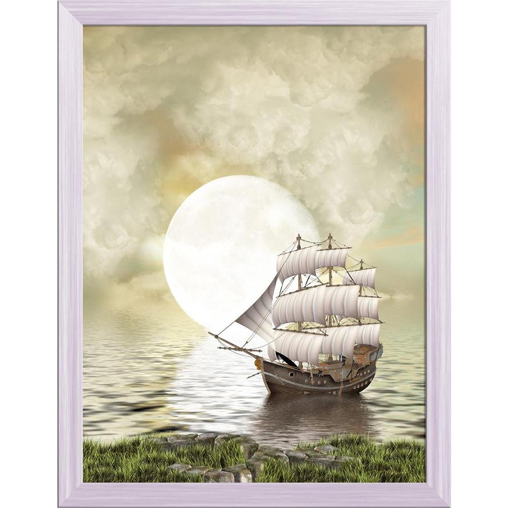 ArtzFolio Ocean With Old Ship D1 | Premium Canvas Painting for