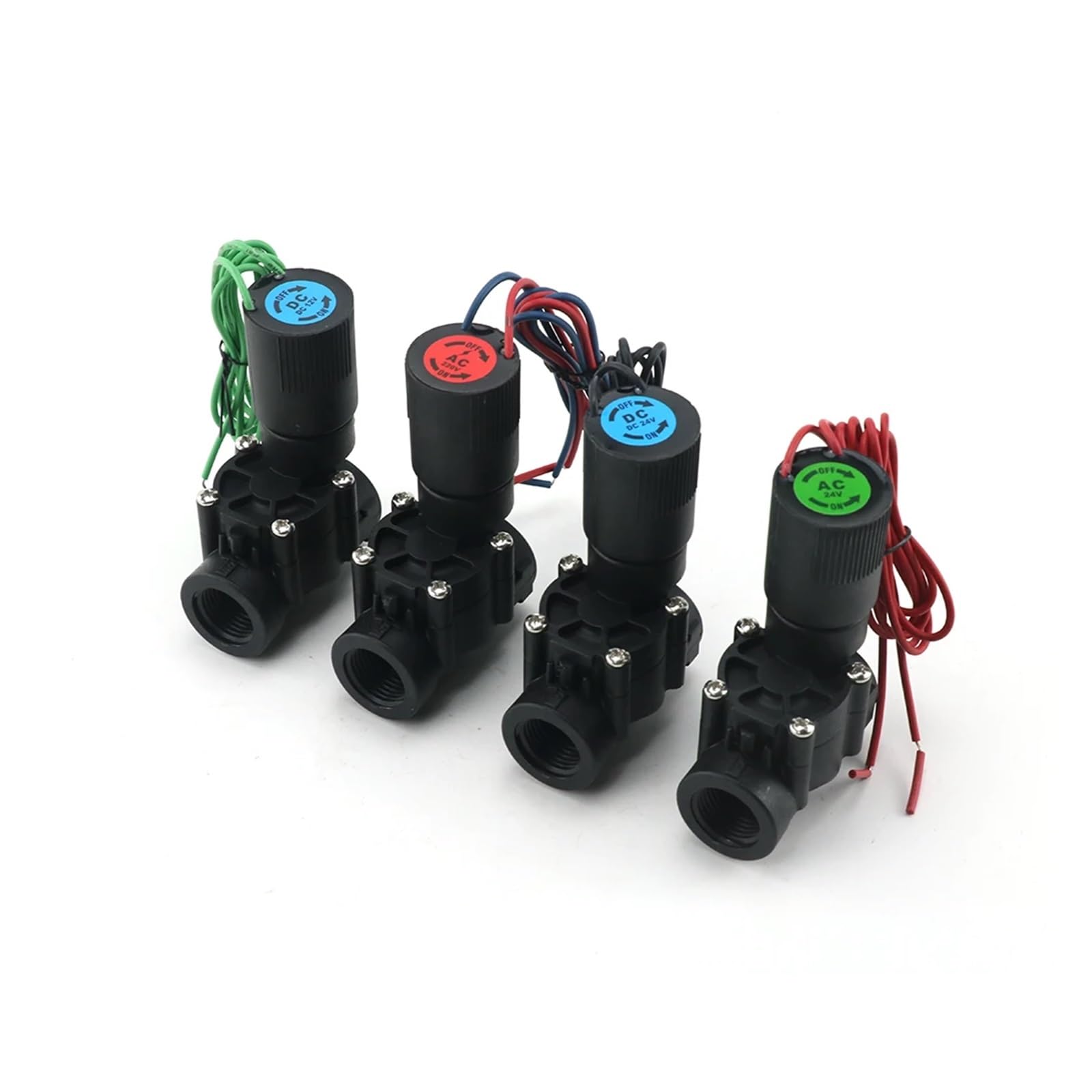 Elettrovalvola normalmente chiusa 220 24V 12V 1/2 "3/4" 1 "1-1/4" valvola acqua in nylon DN15 DN20 for irrigazione paesaggistica da giardino agricolo Ottima tenuta(1-1/2",AC220)