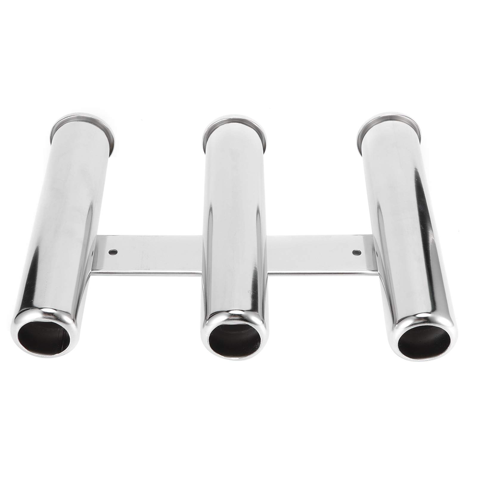 Akozon Angelrutenhalter, Rutenständer Angelruten Angelrutenstände 3 Rohr Angelrutenhalter Wand Rutenhalter Rutenständer Edelstahl Angelzubehör Angelrutenständer für Marine Yacht Boot