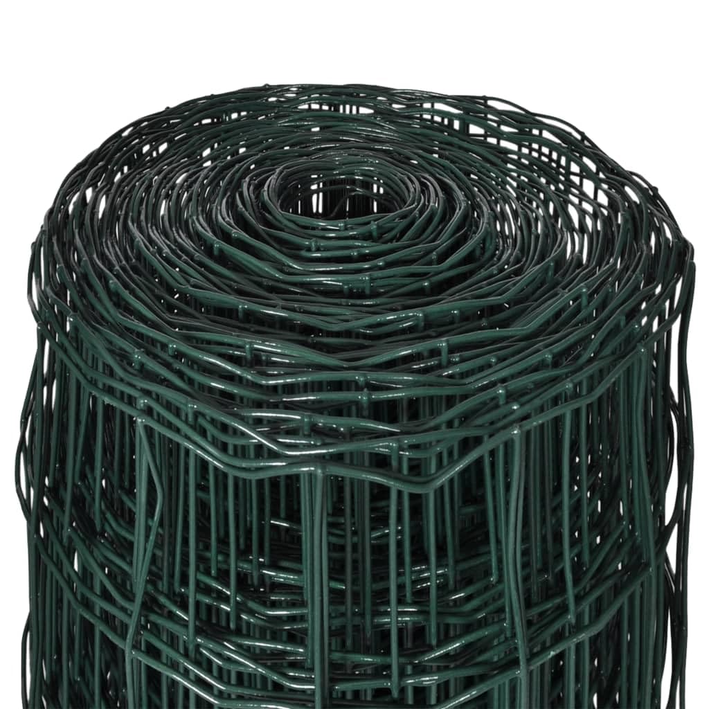 vidaXL Euro ogrodzenie, stalowe, 25 x 1,0 m, zielone
