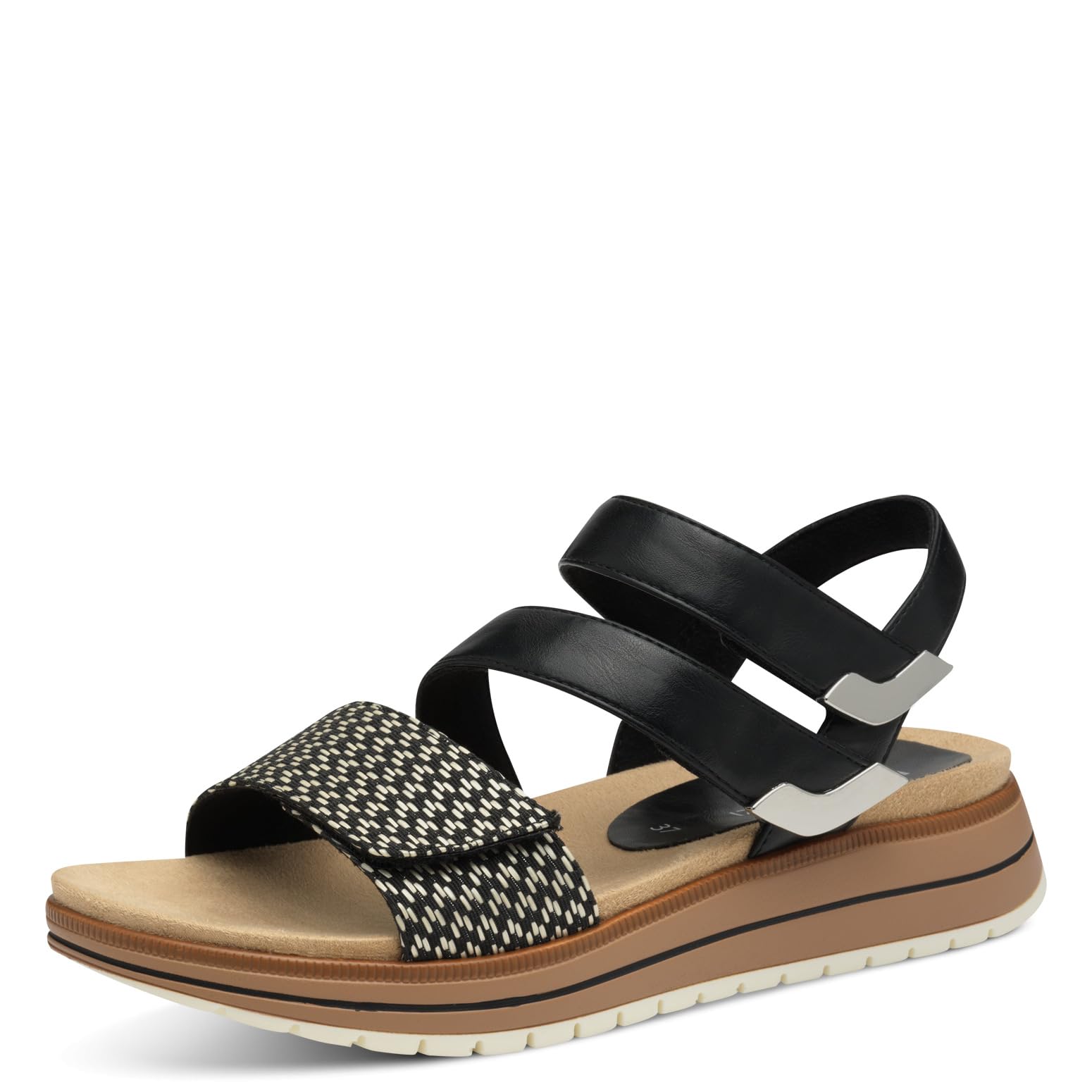 MARCO TOZZI Women's 2-28504-44 Sandals, Black (Black Comb), 5 UK