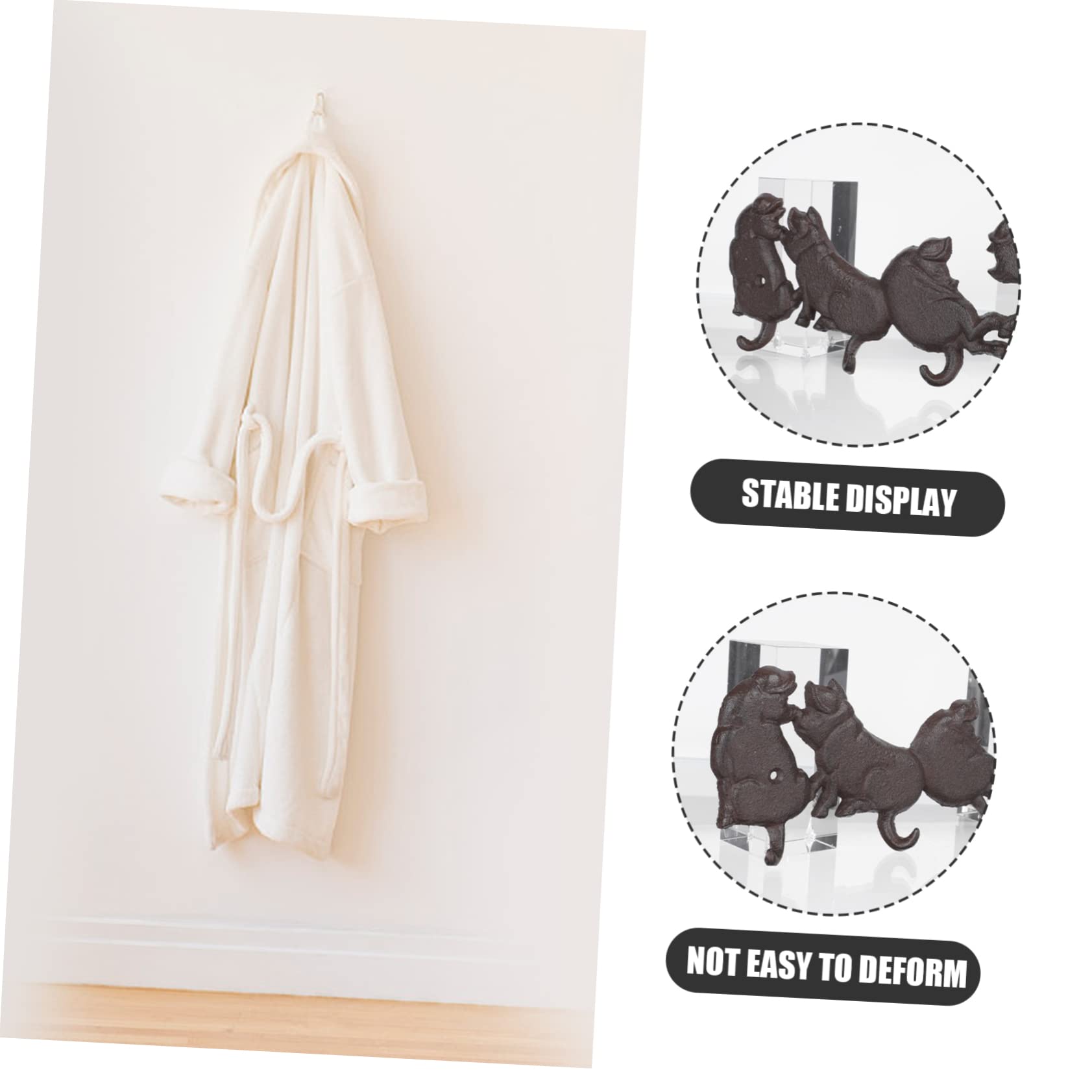 MAGICLULU Gancho de Pared Práctico y Decorativo de Hierro Diseño Rústico de Cerdo Americano para Colgar Ropa y Bolsos Hogar o Detrás Puerta