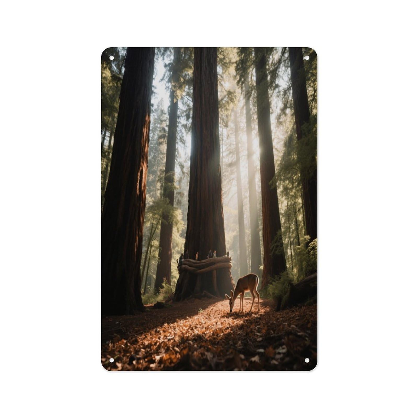 Fekiloot Style Giant Tree Forest Wall Decor Metal Signs Tin Signs Poster