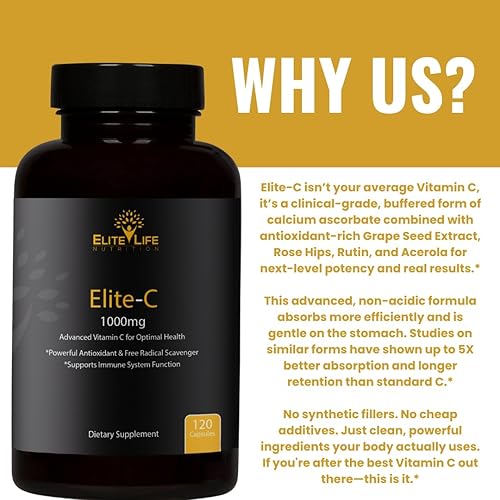 Miniatura 3 de Vitamina C 1000 mg  Vitamina C pura, de alta potencia, no ácida  con escaramujos, extracto de semilla de uva, rutina, acerola  vegano, sin OGM,