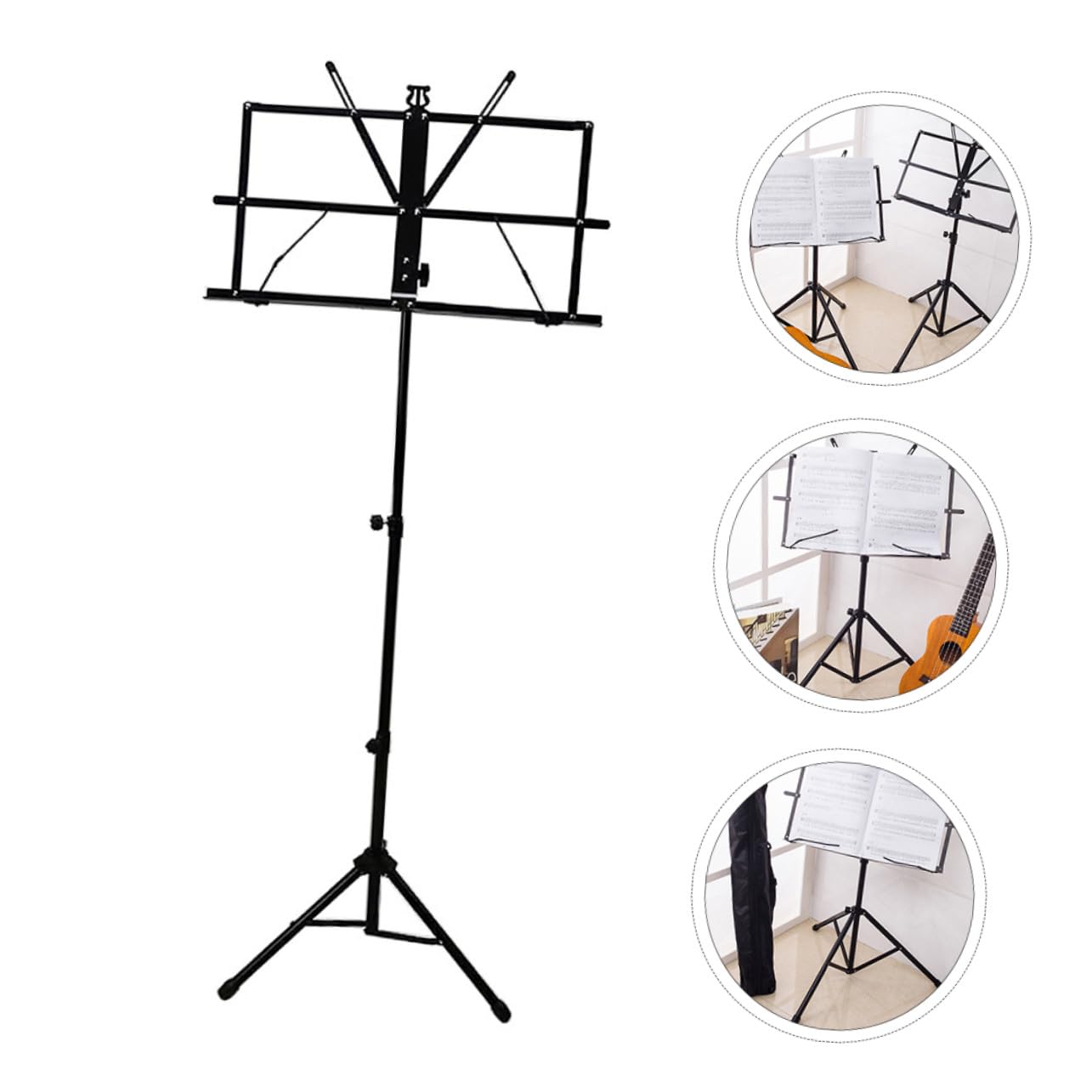 SUPVOX Leggio Musicale Portatile da Scrivania con Supporto Rinforzato e Piedini Antiscivolo Porta Spartiti Stabile per Musicisti Regalo per Famiglia e Amici