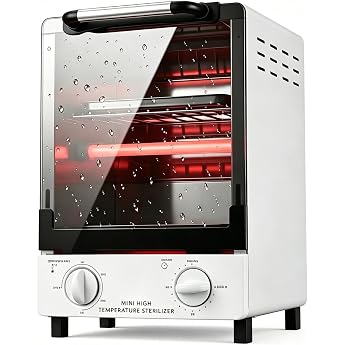 High Temperature Sterilizer 10L Capacity Max 250 C with Temperature Control and Timer for Hairdressing Salon Spa Nail Salon Tool Sterilizer