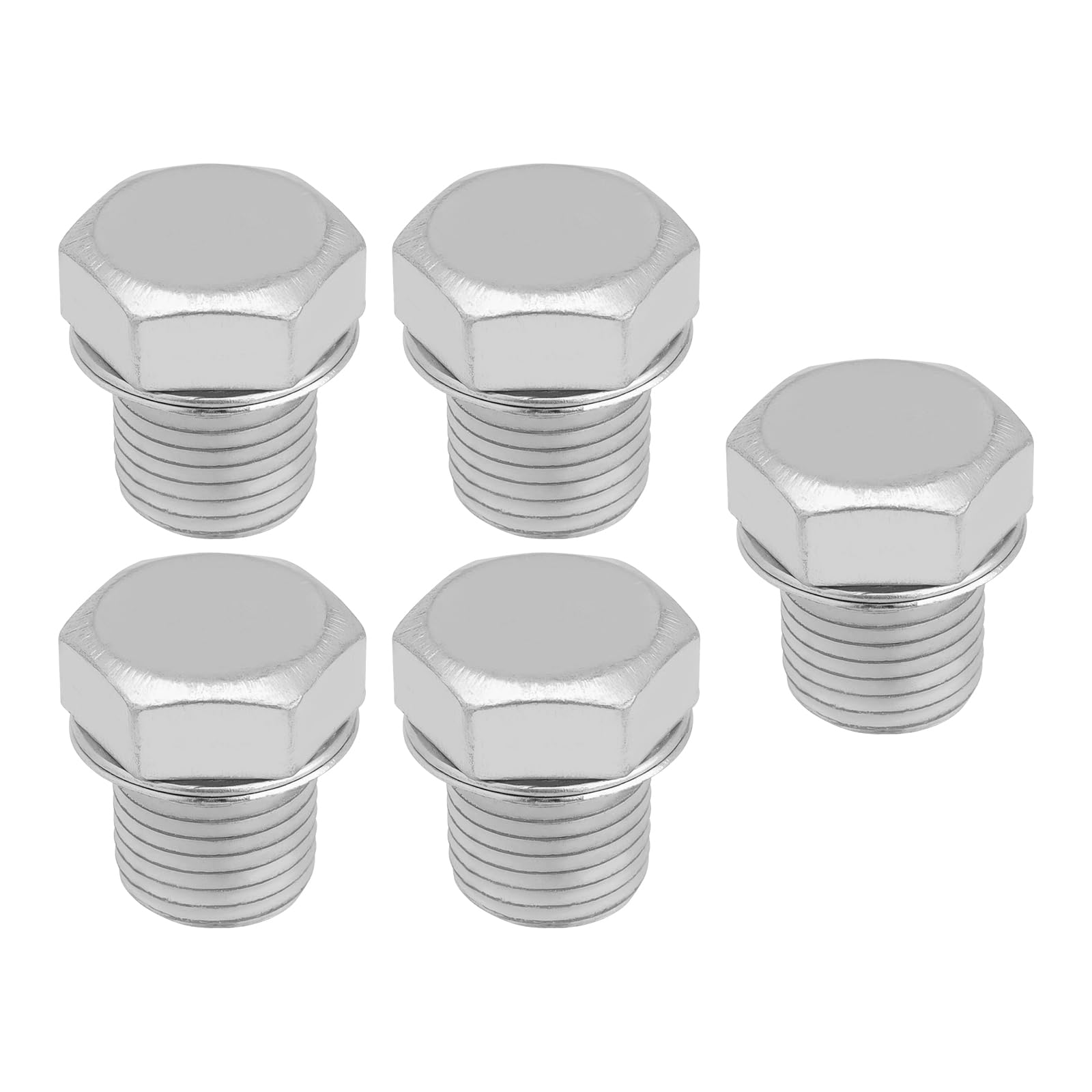 LT Easiyl 5pcs M10x10mm Lawn Mower Chainsaw Pressure Reducing Valve Plug Compatible with Stihl Compatible with Husqvarna Cutting Saw Replacement Kit, Silver