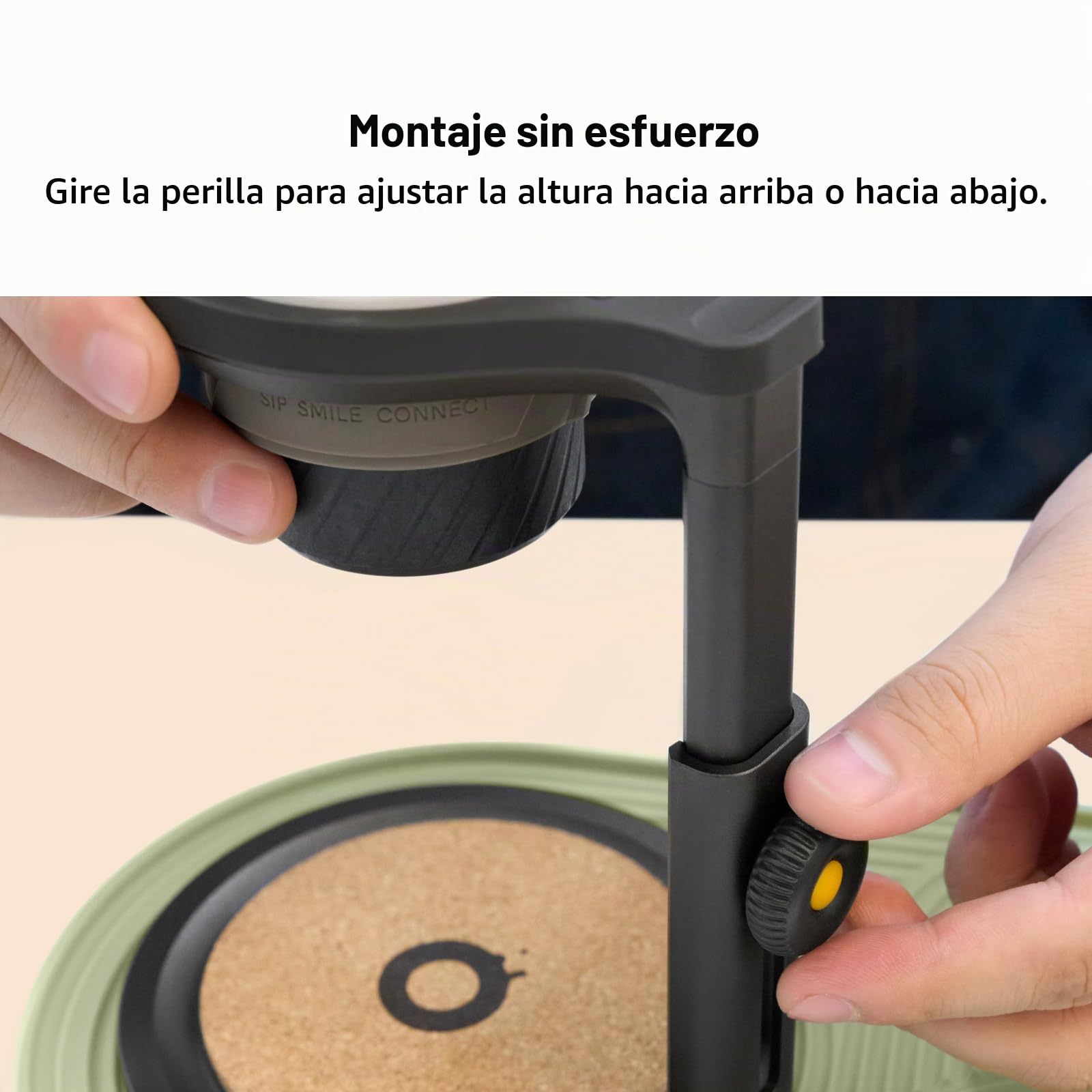OutIn Soporte universal desmontable para café con almohadilla de corcho, soporte portátil para máquina de espresso, soporte para café vertido, fácil de transportar