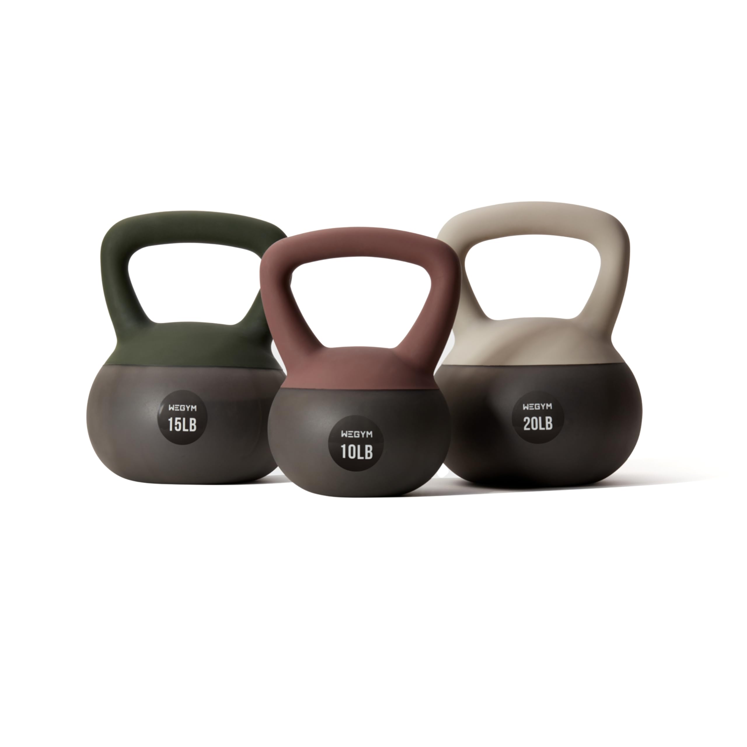 WeGym Soft Kettlebells with Cushioned Impact-Resistant Base and Anti-Slip, Wide-Grip Handle for Home Workouts, Weightlifting, and Full Body Strength Training