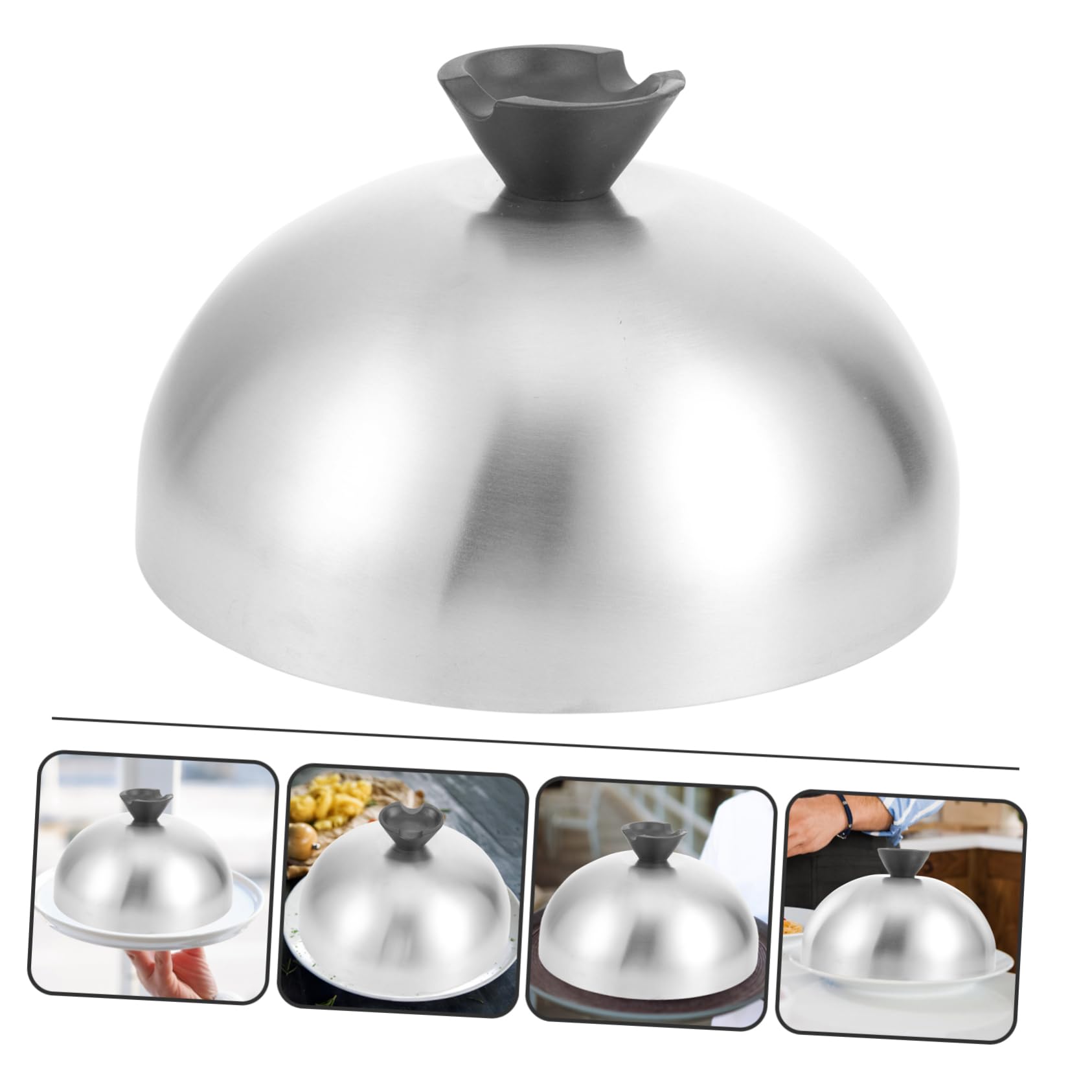 3 Coperture A Cupola In Acciaio Inossidabile Per Piatti - Protezione Da Schizzi E Insetti