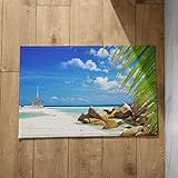 EHOMERY Tappeto Zerbino da Esterno Tappeto Joy Antiscivolo Isola Balneare Zerbino Ingresso Interno Assorbente Tappetino Ingresso Casa Esterno 40x60cm, Zerbino Decorativo