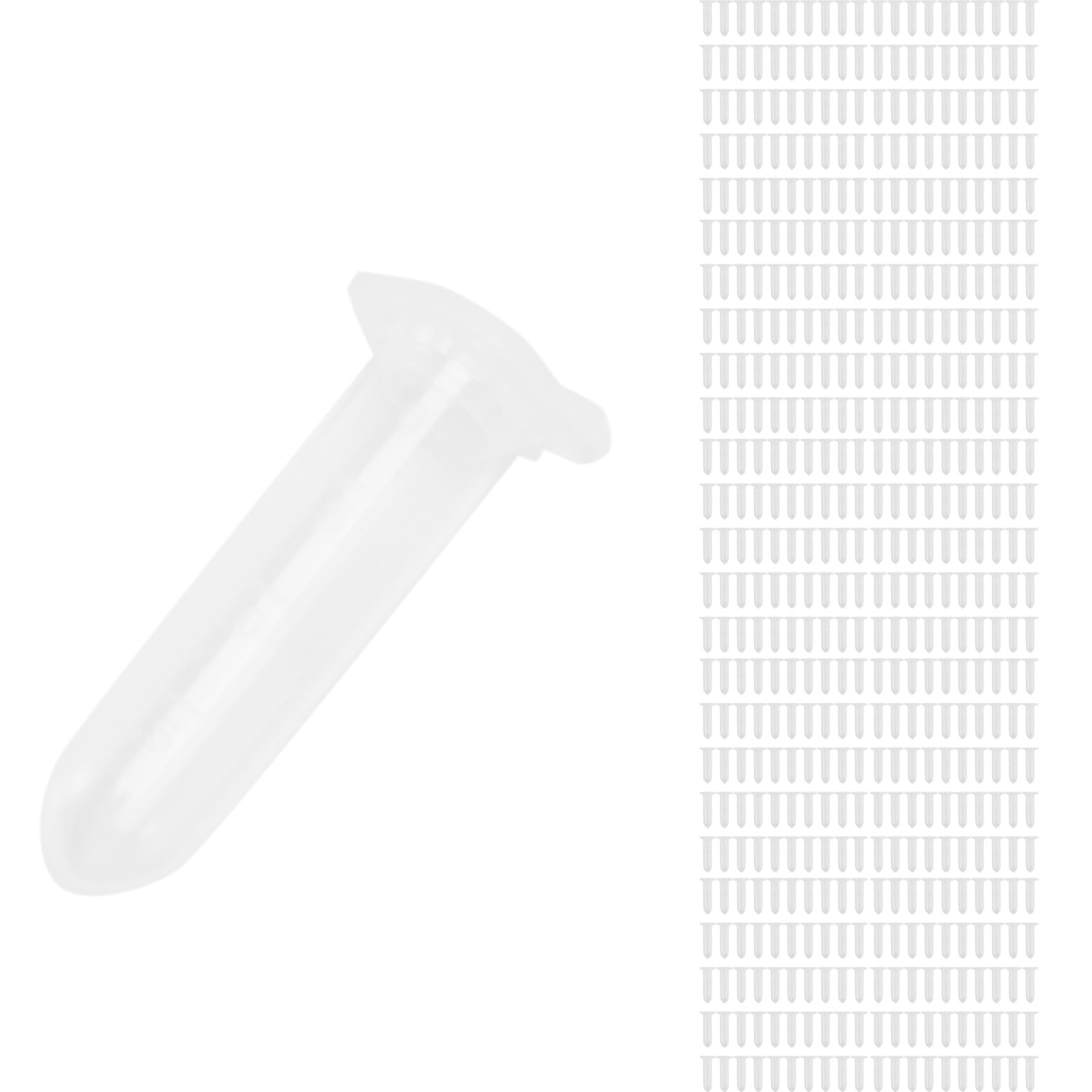 3000 Uds. Tubo de MicrocentríFuga de 2Ml, Tubo de Ensayo, Vial de PláStico Transparente, Contenedor de Viales, Tapa una PresióN para Almacenamiento de Muestras de Laboratorio