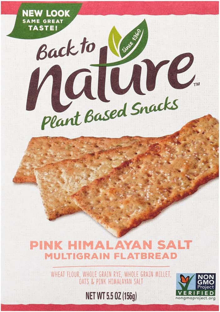 Back To Nature - Multigrain Flatbread Crackers Pink Himalayan Salt 5.5 Oz. 178256