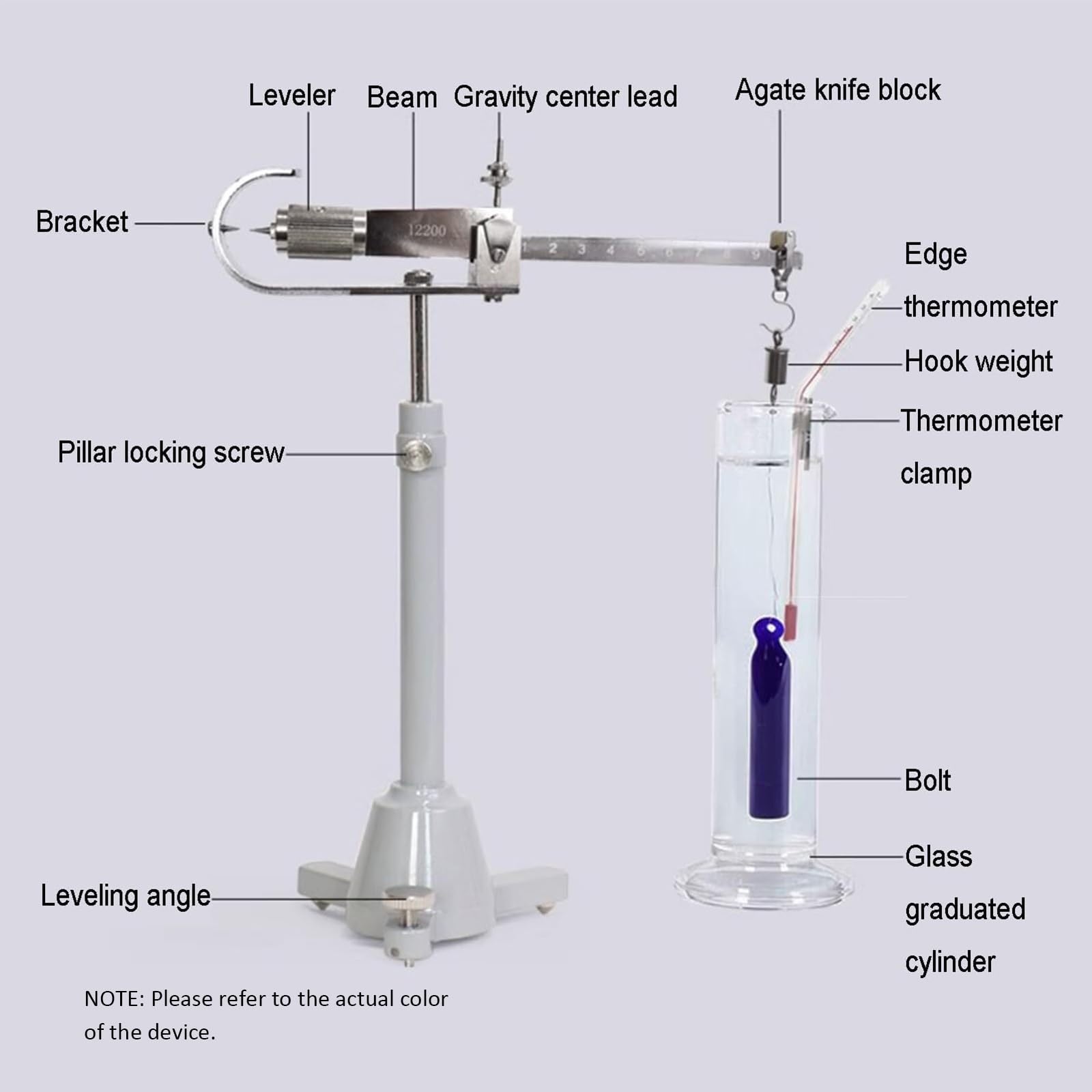Equilibrio específico de densidad líquida, báscula de peso mecánica, rango de 0-2.000, precisión de 0.001, desplazamiento de 5 cm³, para escuela de investigación de laboratorio