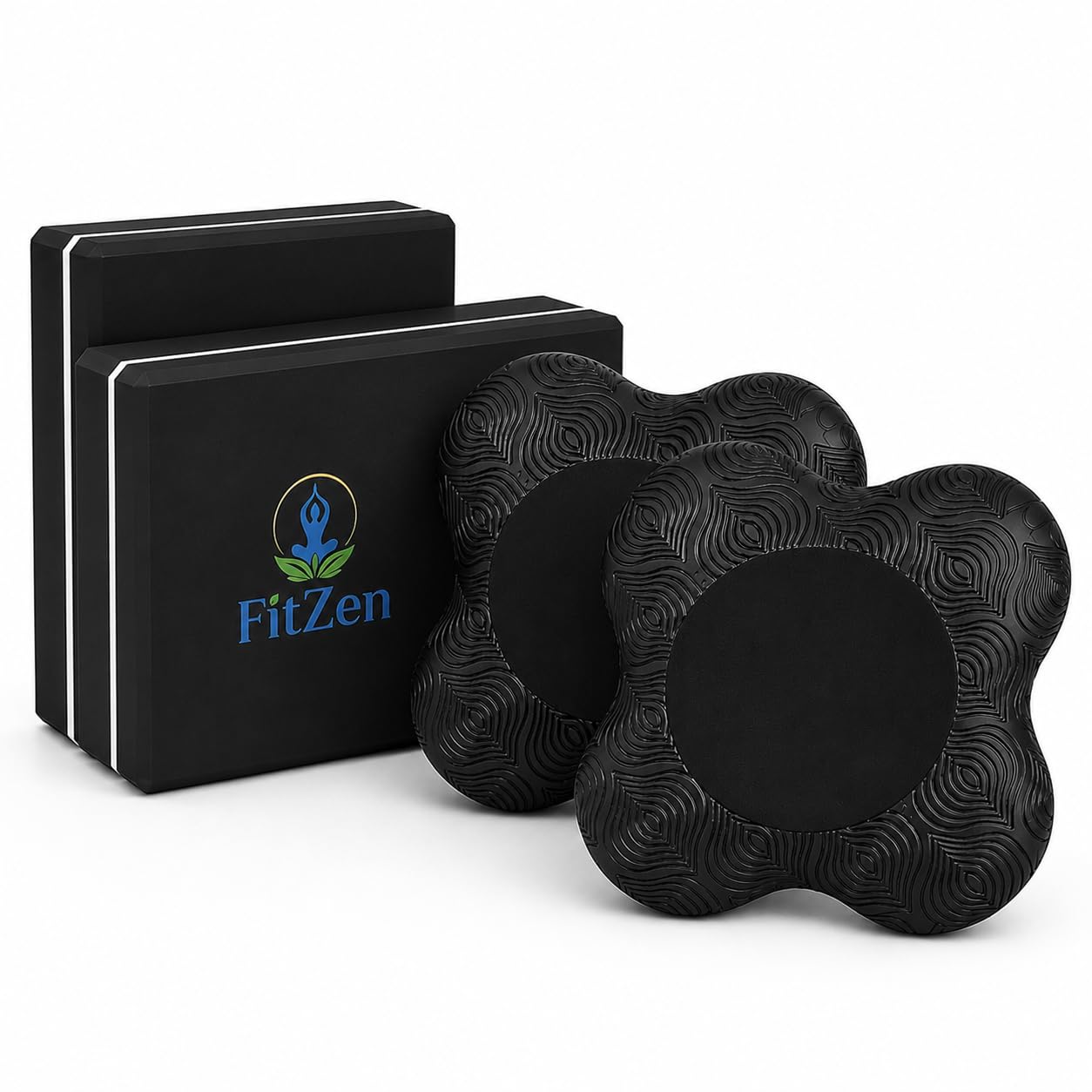 Yoga Blocks with Belt and 2 Knee Pad for Exercise, Yoga, Pilates & Gym Block Pair to Improve Strength, Balance, Stretching Yoga Bricks Set with Strap for Women and Men-image-24
