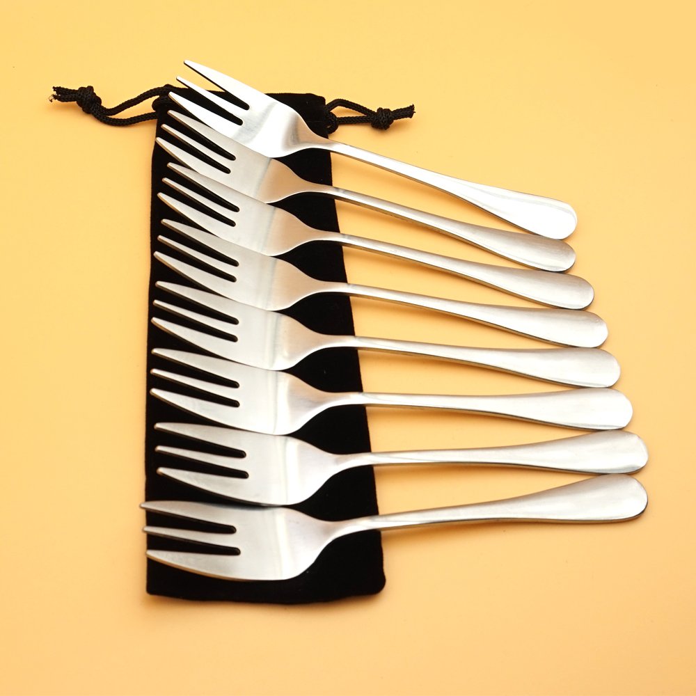 Crysto Stainless Steel Forks, Salad Forks, Dessert Forks, Appetizer Forks, Set of 8 — Amazon image 6