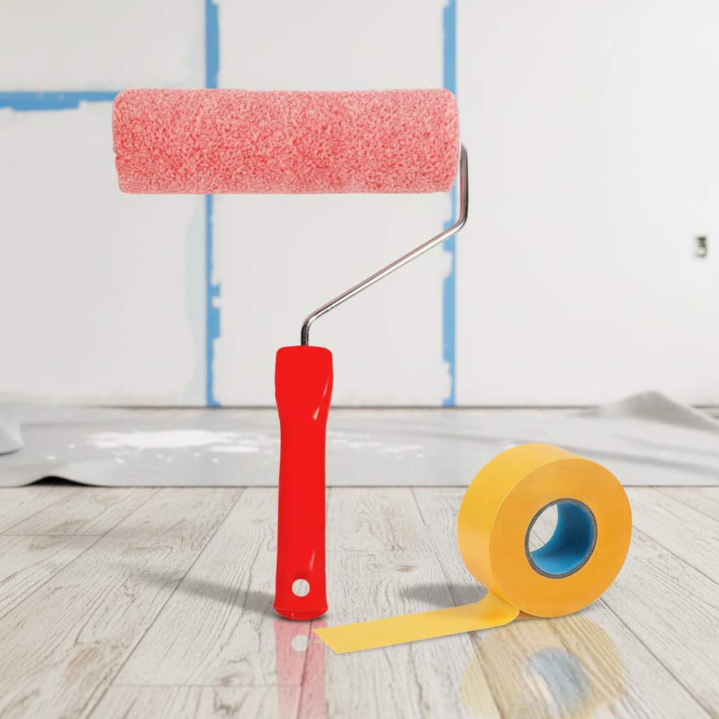 predolo Rodillo para Pintura con Textura de Huevo y Patron Decorativo Incluye Papel de Enmascarar para Pintor con Estructura Resistente de PP y