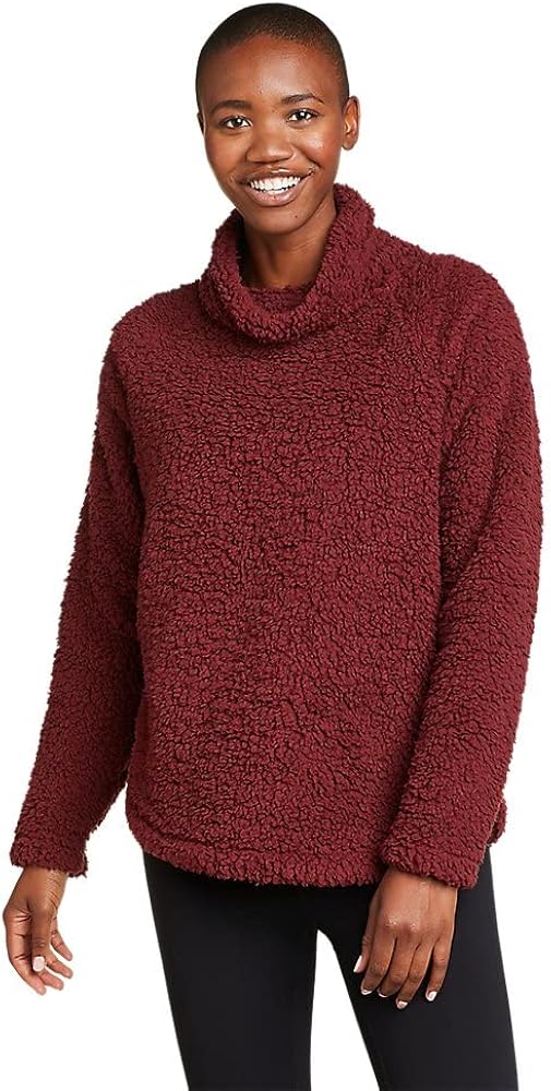 Amazon.com: Eddie Bauer Women's Fireside Plush Pullover, Dusty Red, X-Small  : Clothing, Shoes & Jewelry