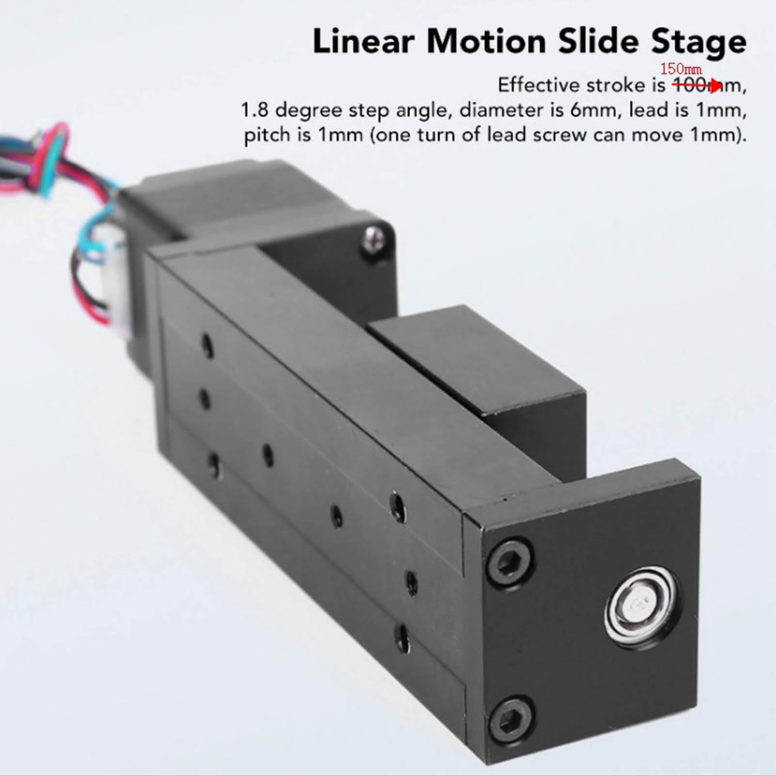 Linearer Schiebetisch, 150mm Lineartisch Aktuator T förmige Schraube Einzelschienen Linearbewegungstisch für X Y Z Achsen