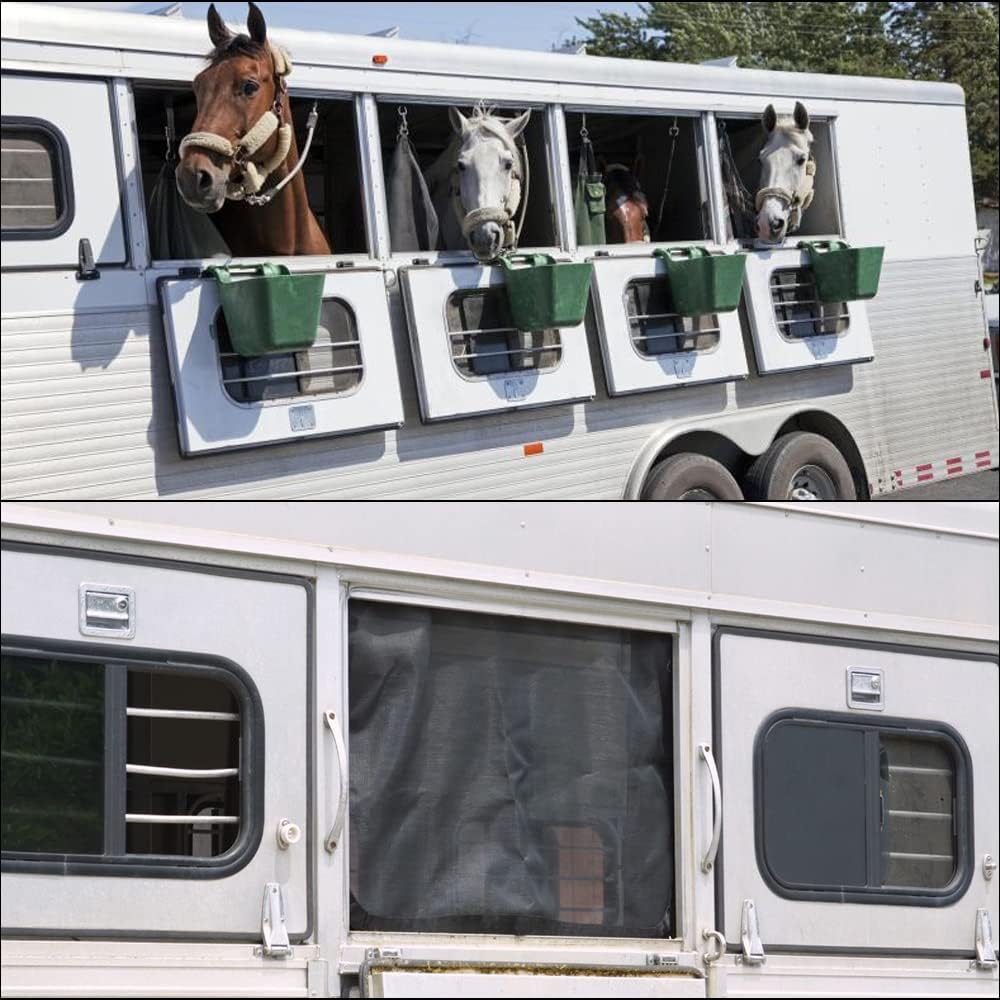 35 Inch Length x 26 Inch Height Horse Trailer Window Screen with Mesh Hole 0.04 * 0.04inch,2 Pack