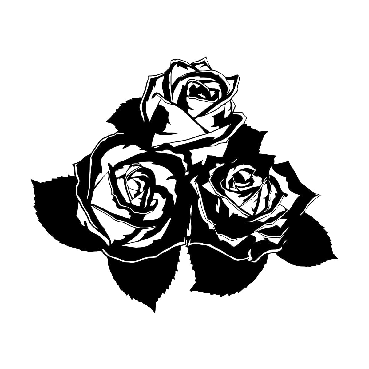Roses Wall Decal Flowers Beautiful Livingroom Decoration Vinyl Wall Stickers Home Decoration Accessories for Girls Room Extra Large - 70x84cm โ image 1