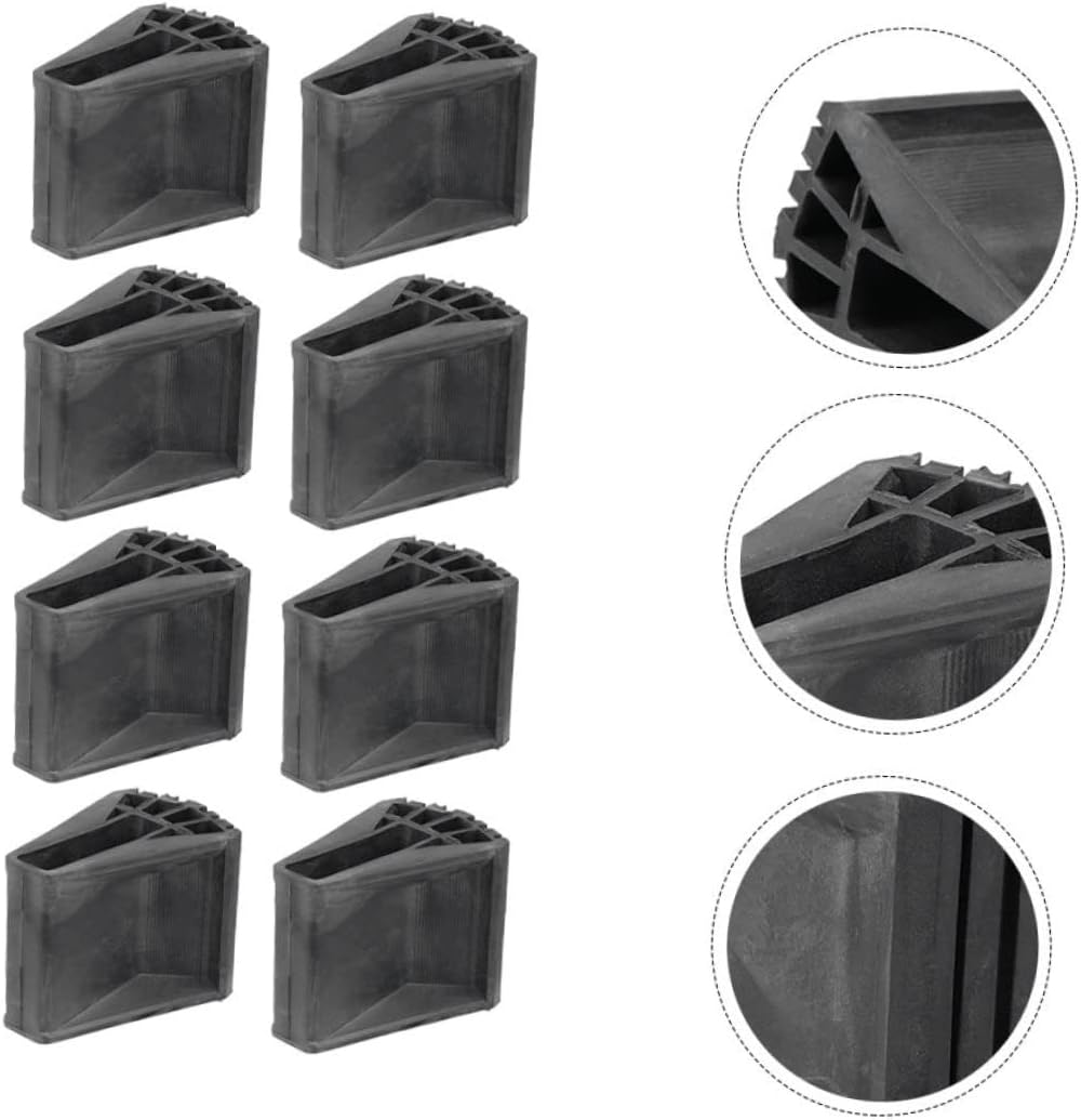 8pcs Non-Skid Ladder Pads Folding Ladder Feet Covers Thickened Design for Floor Versatile Leg Caps for Tile and Carpet Use