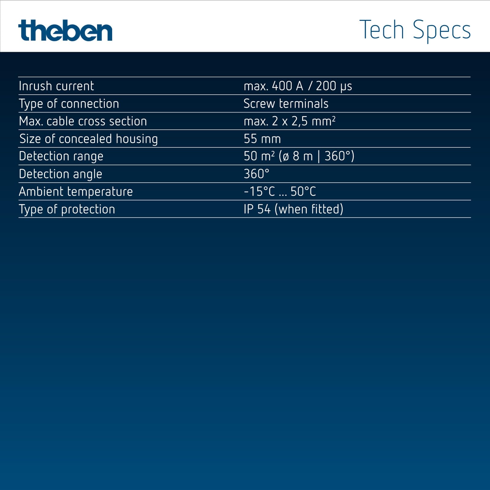 Theben 2080550 theRonda S360-100 AP WH Präsenzmelder PIR Decke