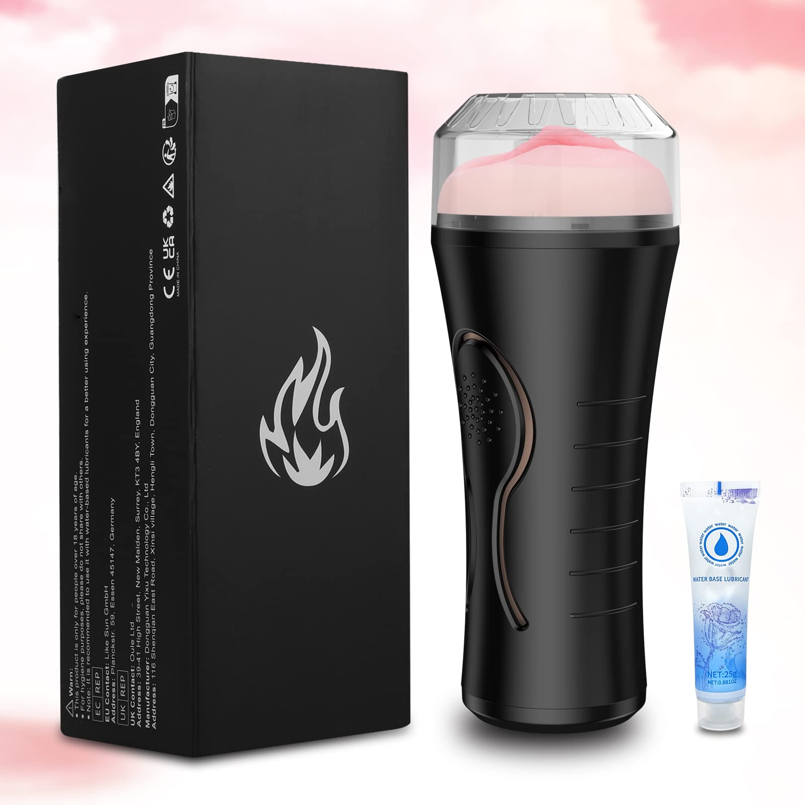Banysin Masturbatore maschile con 10 Vibrazione Sex Toys per per Uomini, Automatico Realistico con Aspirazione, Uomo, Masturazione Black