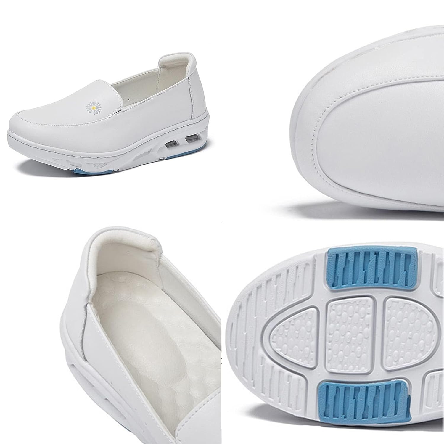 Nursing Shoes for Women,Comfortable Breathable Chef Work Shoes for Women Food Service,Lightweight Slip Resistant Loafers Healthcare Orthopedic Nurse Shoes