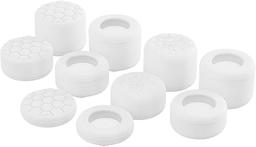 Miniatura 8 de PlayVital Tapas ergonómicas blancas para el pulgar para PS5, para PS4, Xbox Series XS, Xbox One, Xbox One XS, Switch Pro Controller - con 3 alturas