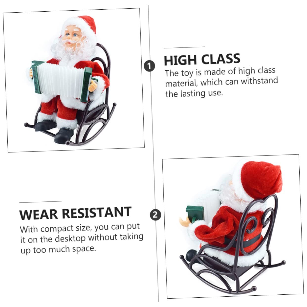 Cabilock 1 Pc Juguete De Papá Noel Juguetes Electricos Juguete Eléctrico De Santa Claus Felpa Juguete Musical De Navidad Regalos Decoraciones Organo Componente Electrónico Niño