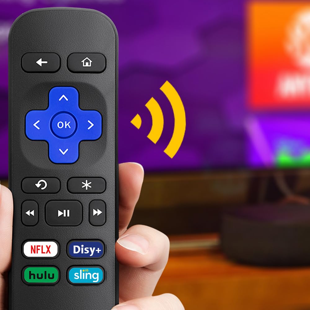 Replacement Remote Control for Roku 1 2 3 4 HD LT XS XD, Roku Express 3900R, Roku Premiere 4620XB 4210XB 3900R 2500R 2700R 2450XB - NOT for Any Roku Stick or Roku TV — view 6